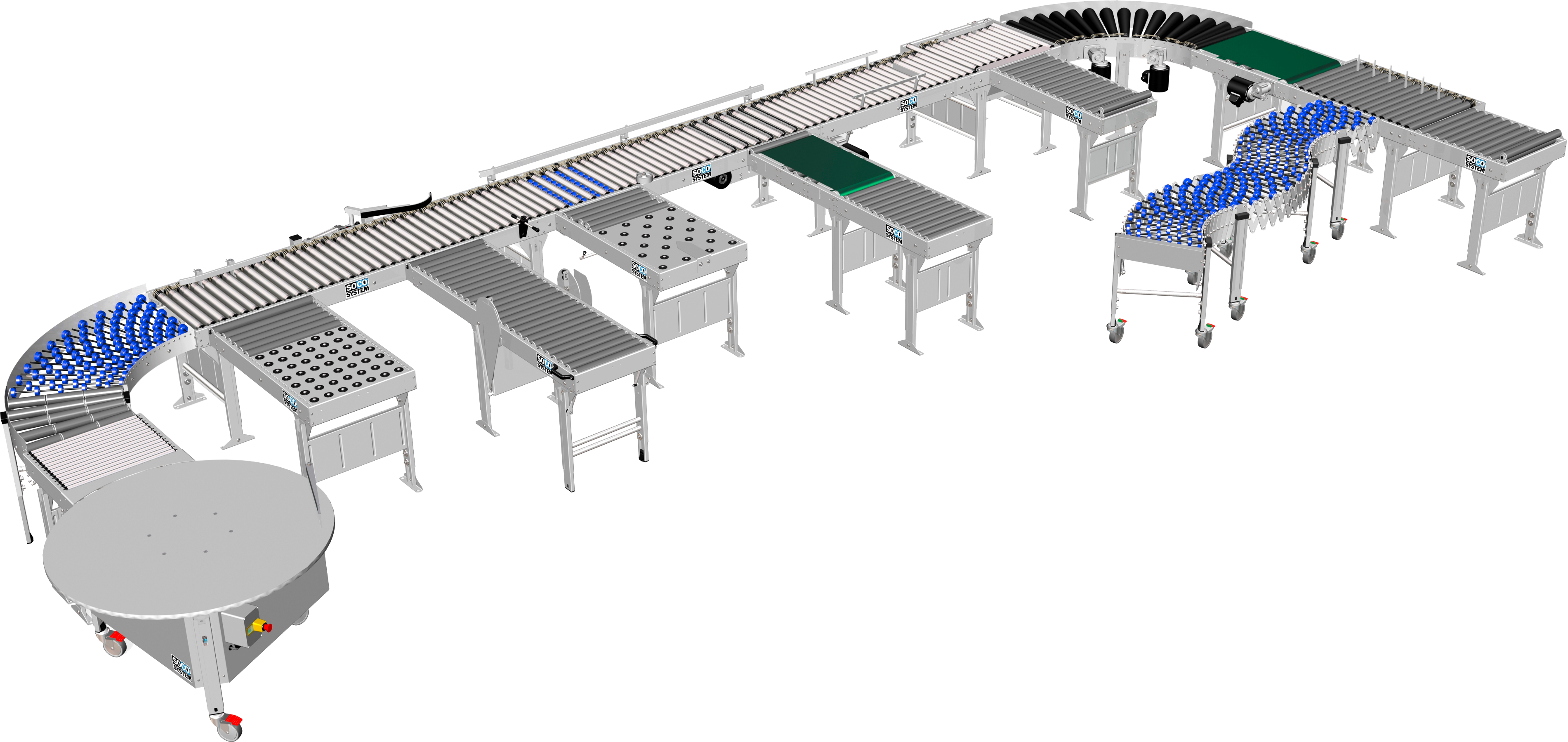 Fördertechnik mit Rollenbahn