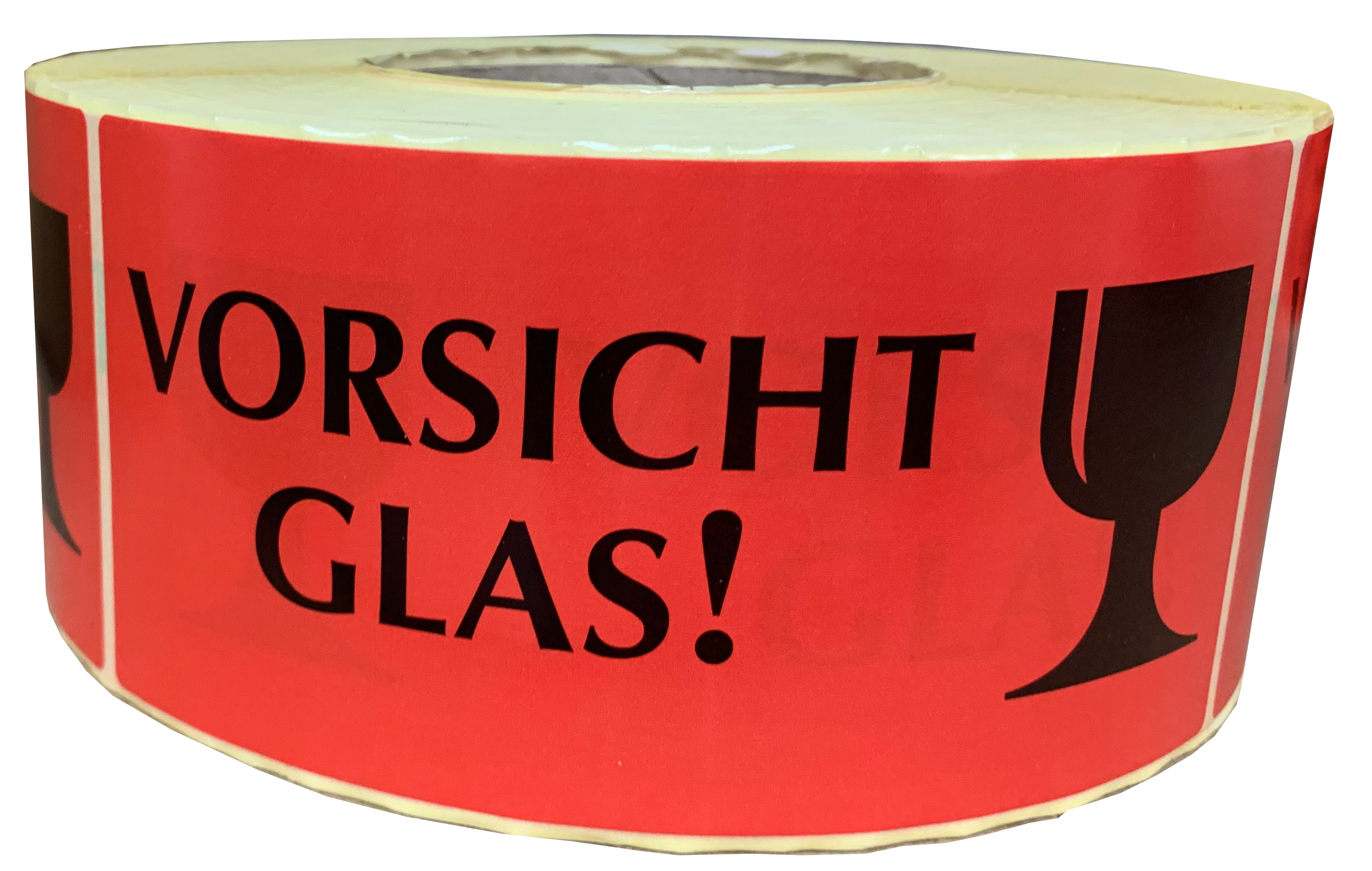 Etiketten-Vorsicht-Glas